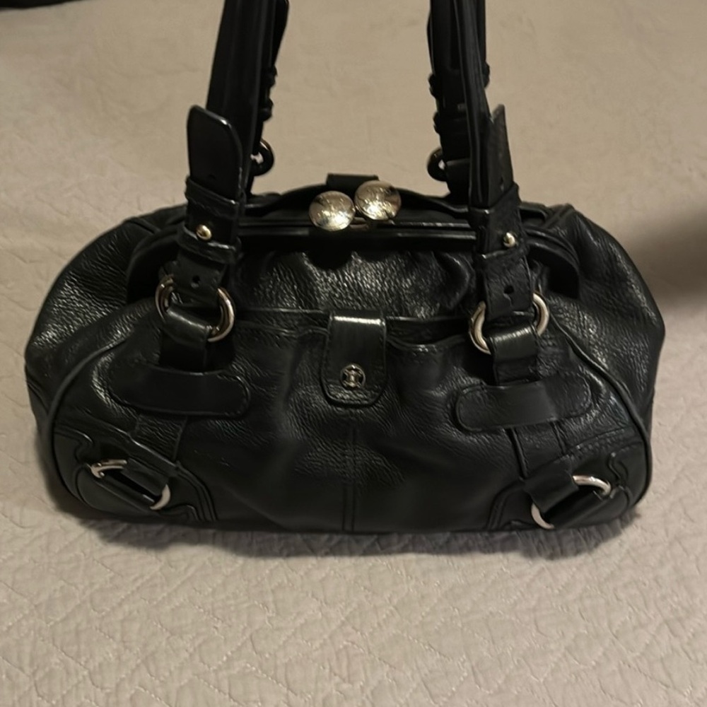 Celine Black Leather Purse Slouchy Shoulder Bag